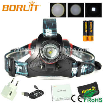Boruit Headlight B9 Rechargerable LED Zoom Headlamp
